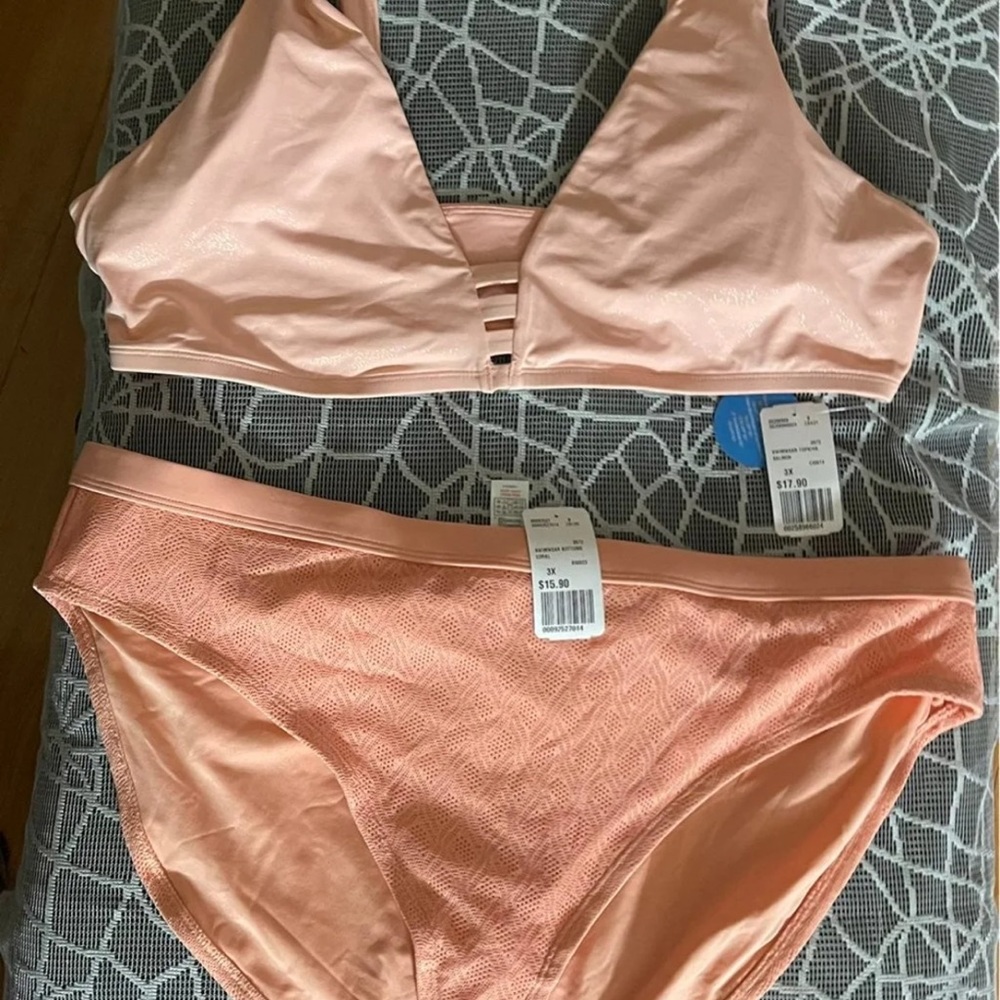 COPY - Plus size pink bathing suit